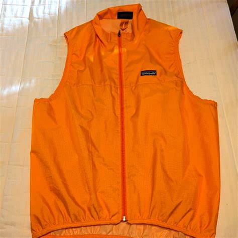 Patagonia Orange Windbreaker Vest Gem