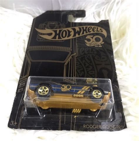 New 1 64 Hot Wheels 50th Anniversary Black Gold Collection Rodger