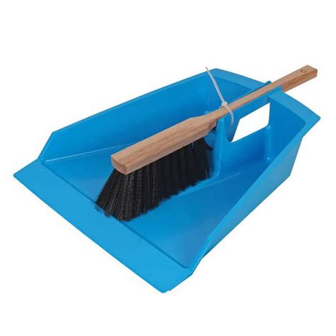 Extra Groot Stoffer En Blik Blauw 43 Cm Voor Tuinafval Bladeren