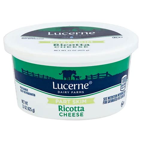 Lucerne Part Skim Ricotta Cheese 15 Oz 15 Oz Albertsons