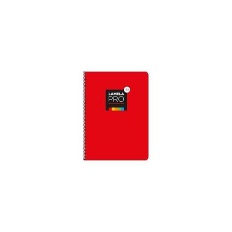 Lamela Cuaderno Espiral Hojas Folio Cuadr Cula X Con Margen Rojo