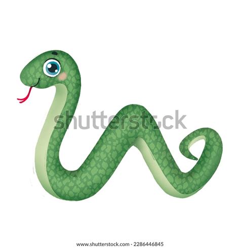 Cute Friendly Cartoon Smiling Snake Childrens Stock Illustration 2286446845 | Shutterstock