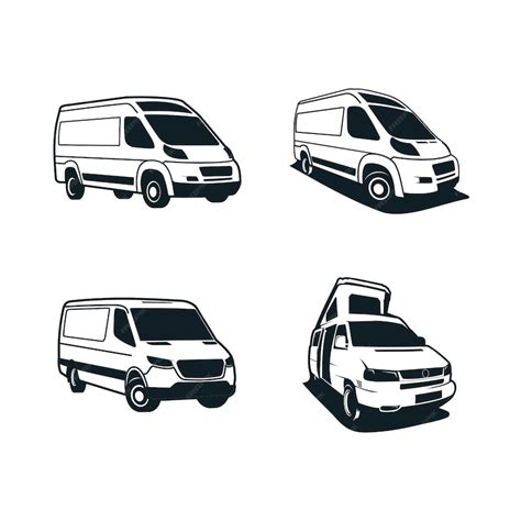 Premium Vector Van Illustration Silhouette