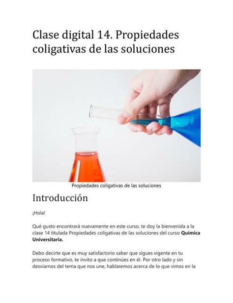 Propiedades Coligativas De Las Soluciones Aprende Todo De Medicina