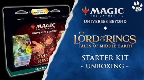 Mtg Lord Of The Rings Starter Kit Unboxing Band Of Badgers Youtube