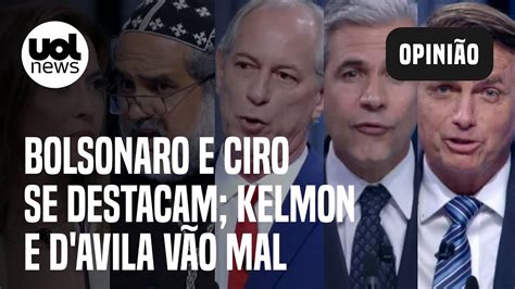 Bolsonaro E Ciro Se Destacam Nas Redes Ap S Debate Kelmon E D Avila