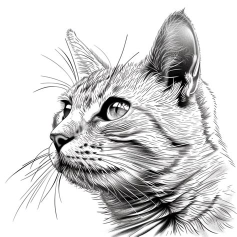 Desenho Realista De Um Gato Para Imprimir E Colorir Pintar E Colorir