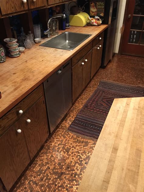 Penny Covered Kitchen Floor Flooring Tips