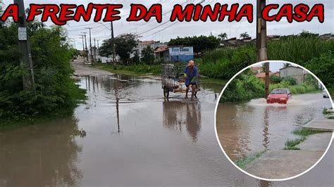 NOITE DE MUITA CHUVA A RUA ALAGOU COMO FICOU AQUI NA FRENTE DE CASA