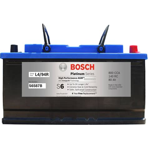 Bosch S6 High Performance Agm Battery