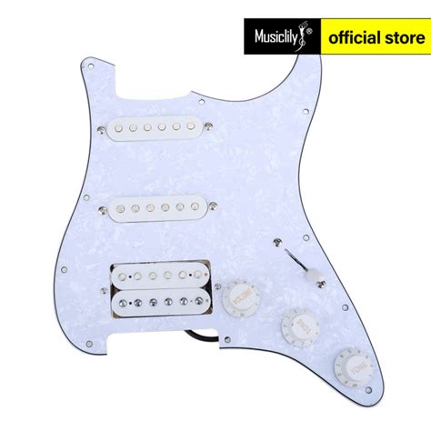 Musiclily Basic Pre Wired Loaded Standard St Hss Pickguard With Ceramic