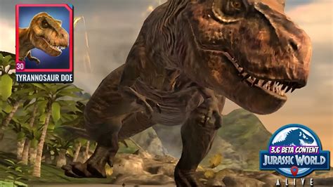 Tyrannosaur Doe Lvl Legendary Nonhybrid First Look Jurassic World