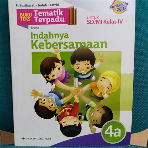 Jual Buku Teks Tematik Terpadu 4a Kelas Iv Erlangga Shopee Indonesia