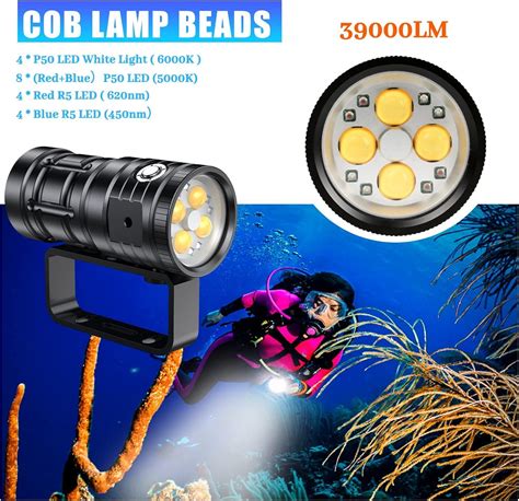 Dive Light For Underwater Photography Lumens Super Bright Diving