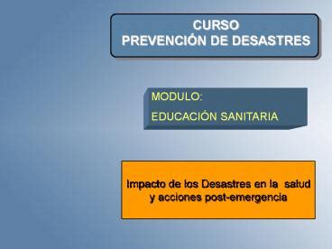 PPT CURSO PREVENCIУN DE DESASTRES PowerPoint presentation free to