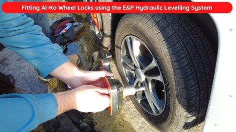 Fitting Al Ko Twin Axle Wheel Locks With The Eandp Level C Hydraulic Levelling System Youtube