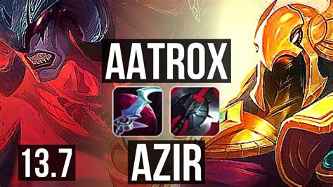 AATROX Vs AZIR MID Quadra 10 3 10 Godlike 900K Mastery KR