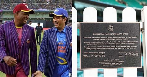 Sachin Tendulkar And Brian Lara Gates Sydney Cricket Ground Names A Gate