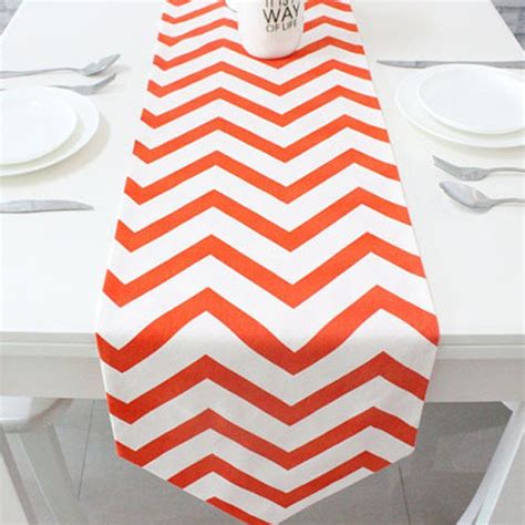 Uphome 1pc Classical Chevron Zig Zag Pattern Table Runner Cotton