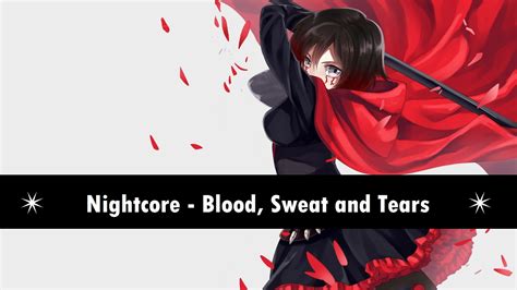 Nightcore Bts Blood Sweat And Tears Youtube