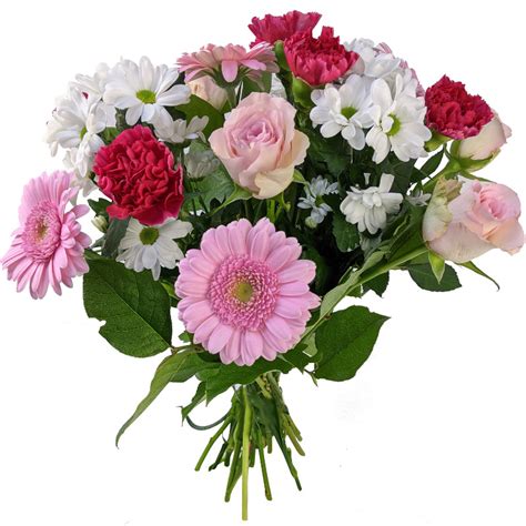 Precious Pink And White Bouquet Fresh Flower Bouquet Pink Roses