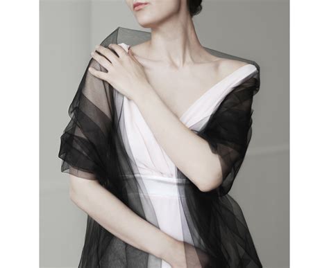 Black Wedding Soft Tulle Shoulder Wrap Sheer Dress Cover Up Etsy