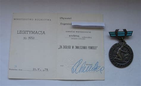 MEDAL za zasługi w ZWALCZANIU POWODZI LEGITYMACJA 15472386534