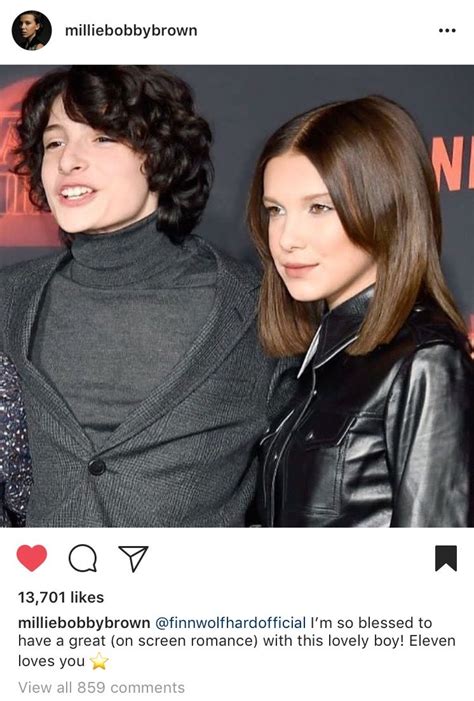 Millie Bobby Brown instagram post for Finn Wolfhard | Stranger Things 2 ...