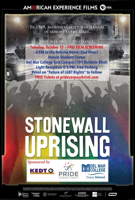 PBS/AMERICAN EXPERIENCE DOCUMENTARY “STONEWALL UPRISING” TO HIGHLIGHT LGBT HISTORY MONTH - PRIDE ...