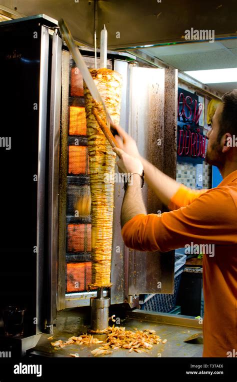 Istanbul Turkey March 08 2019 Worker At Fast Food Restaurant