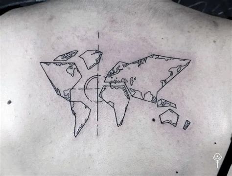 Discover the Beauty of the World with this Stunning Map Tattoo