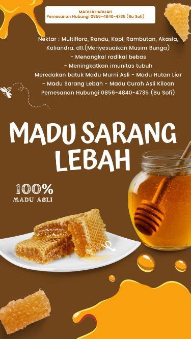 Supplier Sarang Madu Asli Untuk Wajah Kabupaten Way