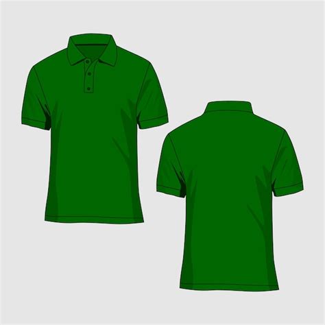 Green Polo Shirt Template