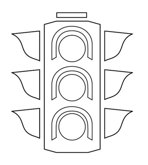 Traffic Light Coloring Page