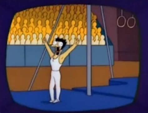 Simpsons Quotes on Twitter: "We look at Korean gymnast, Kim Huyang, who made a perfect dismount ...