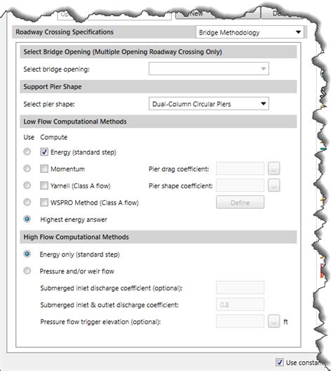 Defining Bridge Modeling Approach For Hec Ras Bridge Modeling