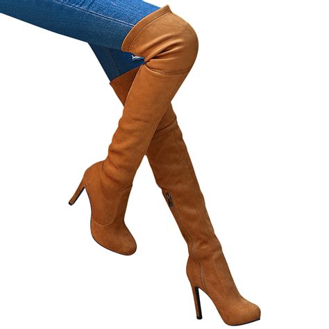 Lovskoo 2024 Women S Over The Knee Boots Pointed Toe Stiletto Fall