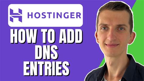 How To Add Your Dns Entries In Hostinger Youtube