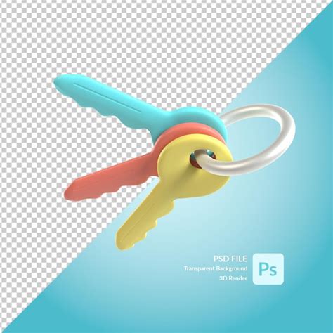 Premium Psd Key D Illustration Rendering