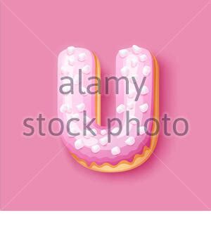 Donut Icing Pink Upper Latters A Font Of Donuts Bakery Sweet