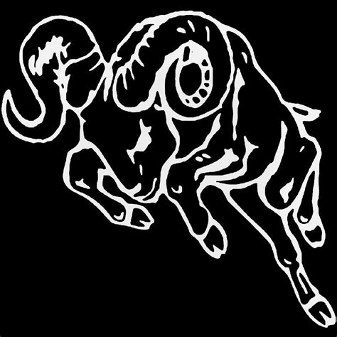 Ram Head Skull 2 Vinyl Decal Sticker