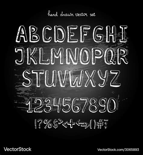 Chalkboard Alphabet Royalty Free Vector Image VectorStock