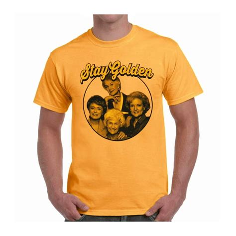 The Golden Girls Men S The Golden Girls Stay Golden Crewneck T Shirt Yellow Gold L W24b