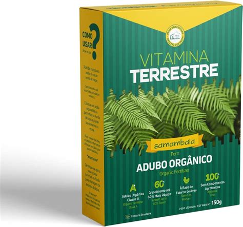 Adubo Orgânico Para Samambaia 150g Vitamina Terrestre Amazon br