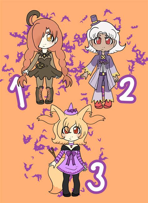 [open] Spooky Adopts 6 Spooky Gijinkas By Elizadoesadopts On Deviantart