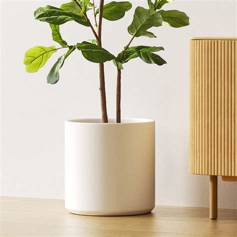 BEMAY 12" Plant Pots, Large Ceramic Planter with Drainage Hole and ...