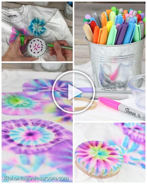 Make Vibrant Bursts Of Color On Fabric With This Sharpie Tie Dye Method