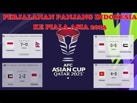 Perjalanan Indonesia Lolos Ke Piala Asia 2023 YouTube