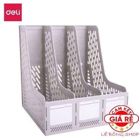 Kệ 3 ngăn File Nan 3 Ngăn Deli 9845 giá tài liệu 3 ngăn Shopee