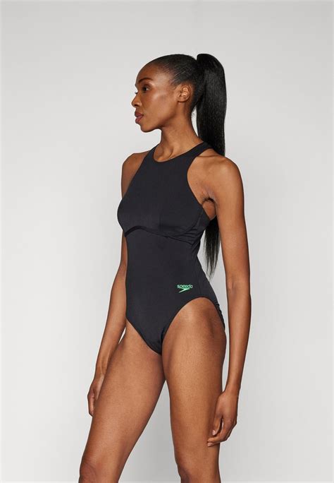 Speedo Womens Racer Zip Swimsuit With Built In Swim Bra Badpak